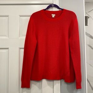 J. Crew Red Knit Crew Neck Sweater in size XL